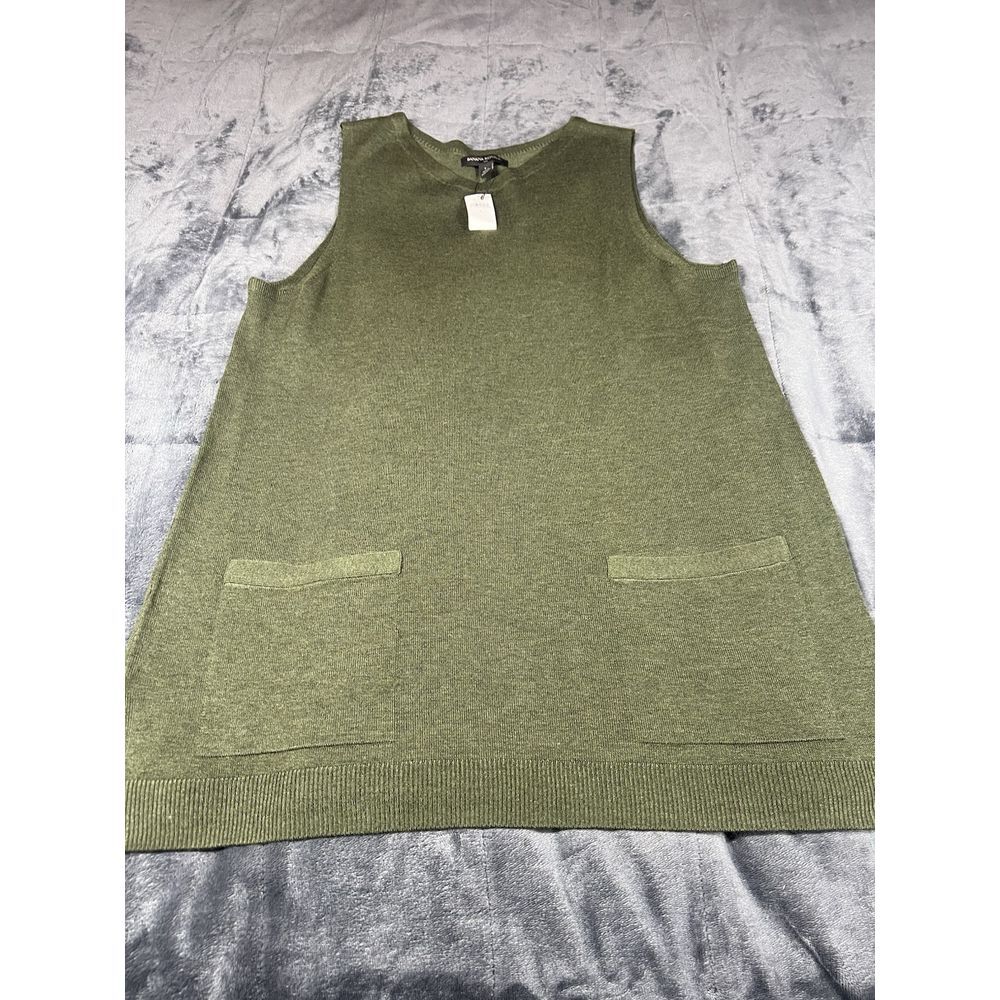 Banana Republic Shirt Womens Size L Military Green Knit Tank Top Cami NEW‎